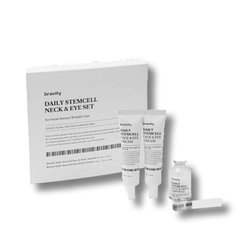 Набір проти зморшок Bravity Daily Stem Cell Neck Ampoule, Face & Eye Cream Set 30g+30g
